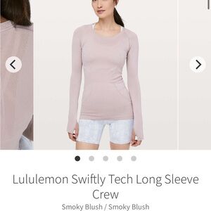 NWOT!! Lululemon Swiftly Tech Long Sleeve Crew